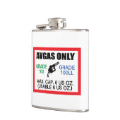 nur AVGAS/100LL Kraftstoff Flachmann (Links)