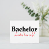 Nur Bachelor begrenzte Zeit Postkarte (Stehend Vorderseite)