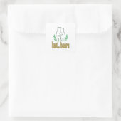 nur Bären Quadratischer Aufkleber (Tasche)