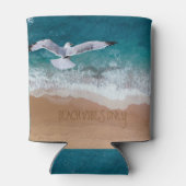 Nur Beach Vibes (oder benutzerdefinierten Text) Dosenkühler (Rückseite)
