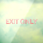 Nur Beenden - Transparentes Fenstertürklammern-Zei Fensteraufkleber (Blatt 3)