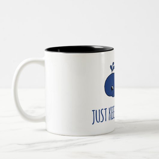 Nur Behalt des Schwimmwals Zweifarbige Tasse (Links)