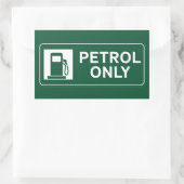 Nur Benzinbrennstoff Rechteckiger Aufkleber (Tasche)