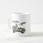 Nur Bergab Oldtimer Kaffeetasse (Vorderseite Links)