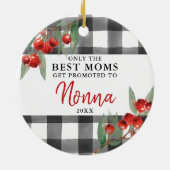 Nur beste Mamas werden für Nonna Personalisiert we Keramik Ornament (Hinten)