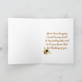 "Nur Bienenanfall", du bist so eine süße Grußkarte Karte (Innenseite)