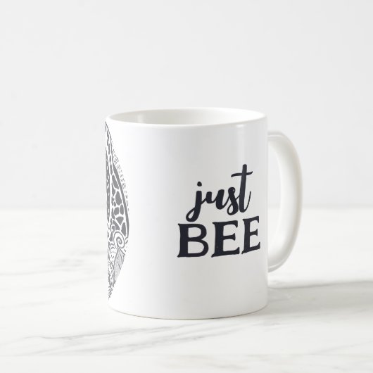 Nur Bienenkaffee-Tasse Kaffeetasse (VorderseiteRechts)