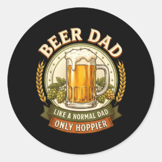 Nur Bier Papa Hoppiger Vintage Brauer Craft Runder Aufkleber