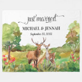 Nur Blanket mit Buck und Doer Deer heiraten Fleecedecke (Vorderseite (Horizontal))