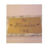 Nur Blondes Notizblock (Vorderseite)