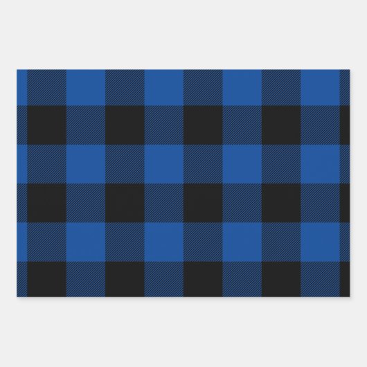 Nur Blue und Black Buffalo Karierte Weihnachten Geschenkpapier Set (Vorderseite 2)