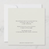 Nur Boho Geometric Gold Greenery Empfang Einladung (Rückseite)