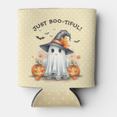 Nur BOO-schönes Girly Ghost-Lacey-Kleid, Hexenhut Dosenkühler (Vorderseite)