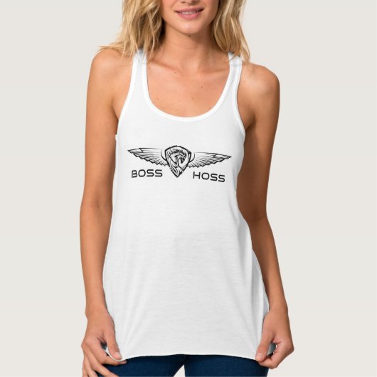 Nur Boss Hoss White Tank Top Front Druck (Vorderseite)