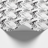 Nur Braut und Fahrrad verheiratet Geschenkpapier (Ecke)