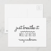 Nur BREATH wird es besser Postkarte (Vorne/Hinten)