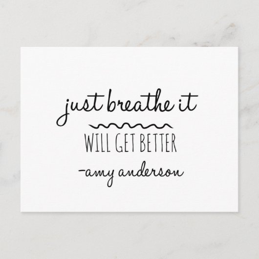Nur BREATH wird es besser Postkarte (Vorderseite)