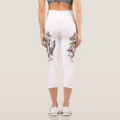 Nur Breathe-Wildblume-Yoga-Natur-Niedlich Capri Leggings (Rückseite)