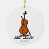 Nur Cellin Cellist Performance Music Cello Custom Keramik Ornament (Vorne)
