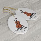 Nur Cellin Cellist Performance Music Cello Custom Ornament Aus Metall