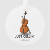 Nur Cellin Cellist Performance Music Personalisier Ornament (Vorderseite)