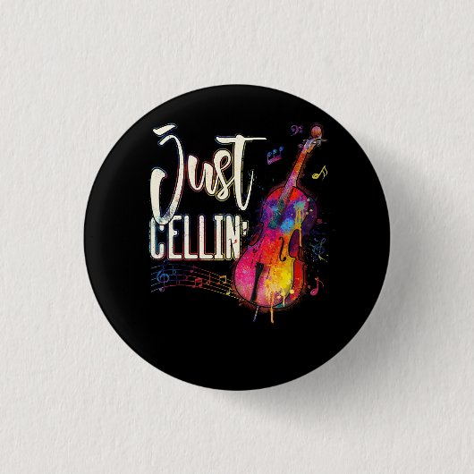 Nur Cellin Cello Player Cellist Musician Classic Button (Vorderseite)