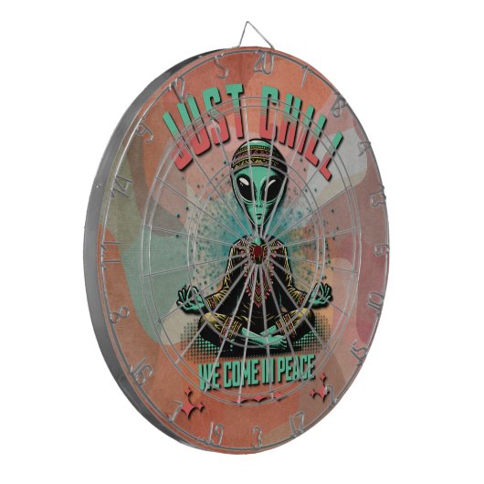 Nur Chill, wir kommen in Frieden Dartscheibe (Vorderseite Links)