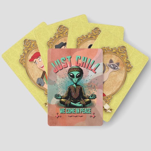 Nur Chill, wir kommen in Frieden Spielkarten (Rückseite)