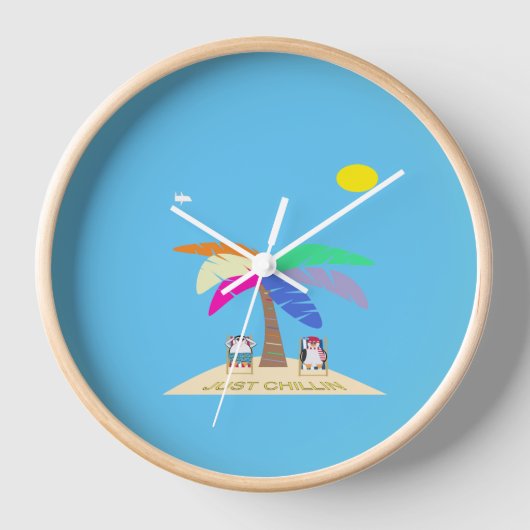 Nur Chillin Design Acryl Wall Clock Uhr (Vorderseite)