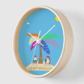 Nur Chillin Design Acryl Wall Clock Uhr (Winkel)