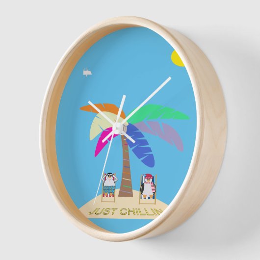 Nur Chillin Design Acryl Wall Clock Uhr (Winkel)