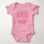 Nur Chillin' mit meinen Pop Pink Popsipa Baby Strampler (Vorderseite)