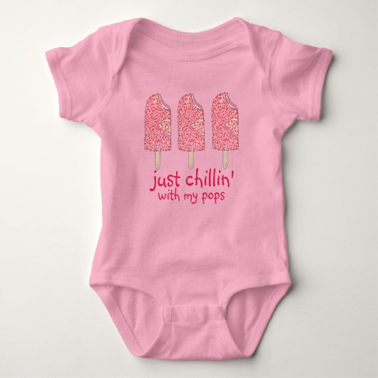 Nur Chillin' mit meinen Pop Pink Popsipa Baby Strampler (Vorderseite)