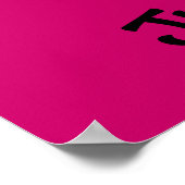 Nur Chillin rosa Schüssel mit Kopfhörern Poster (Ecke)