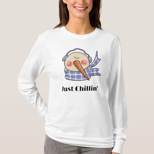 Nur Chillins Albernes Snowman-Shirt T-Shirt (Vorderseite)