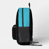 Nur Christliches Zitat mit Blume auf schwarz glaub Bedruckter Rucksack (Rechts)