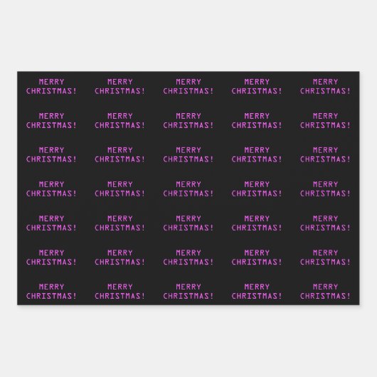 "NUR CHRISTMAS!" Nerdy Geeky Computer Text Geschenkpapier Set (Vorderseite 3)