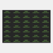 "NUR CHRISTMAS!" Nerdy Geeky Computer Text Geschenkpapier Set (Vorderseite 2)