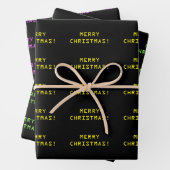 "NUR CHRISTMAS!" Nerdy Geeky Computer Text Geschenkpapier Set (Beispiel)
