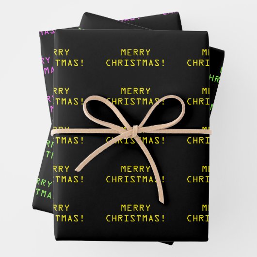 "NUR CHRISTMAS!" Nerdy Geeky Computer Text Geschenkpapier Set (Beispiel)