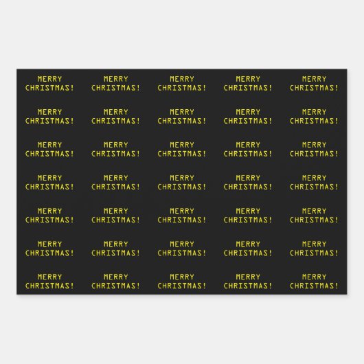 "NUR CHRISTMAS!" Nerdy Geeky Computer Text Geschenkpapier Set (Vorderseite)