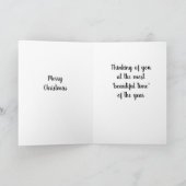 "NUR CHRISTMAS UND EIN SEHR GLÜCKLICHES NEUES JAHR KARTE (Innenseite)