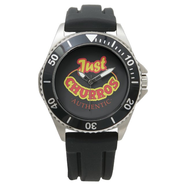 Nur Churros Logo-Uhr Armbanduhr (Vorderseite)