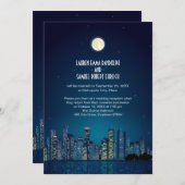 Nur City Skyline Empfang Einladung (Vorne/Hinten)