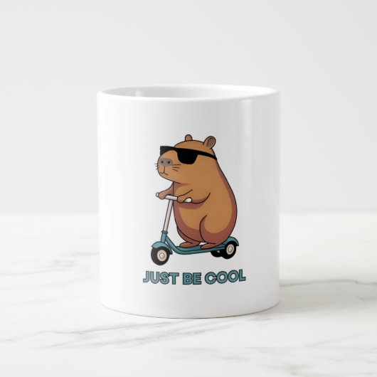 Nur cool sein Jumbo-Tasse (Vorderseite)