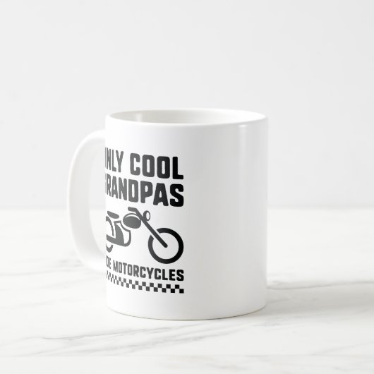Nur Coole Opa-Motorräder Kaffeetasse (Vorderseite Links)