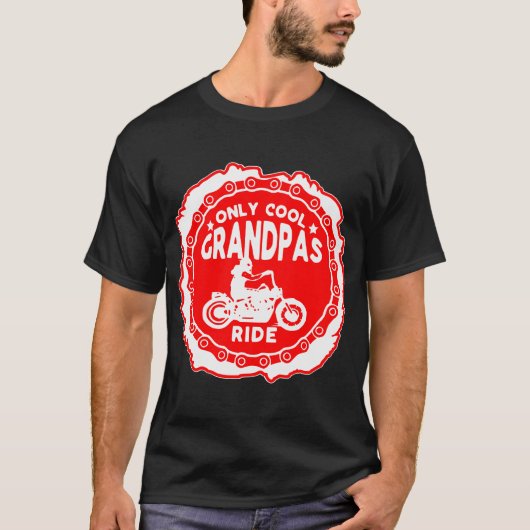 Nur Coole Opa's Ride Motorräder © FB @ T-Shirt (Vorderseite)