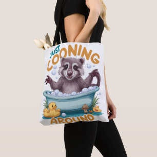 Nur Cooning, spielerisches Raccoon Bath Time Adven Tasche