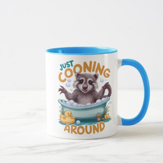 Nur Cooning, spielerisches Raccoon Bath Time Adven Tasse (Rechts)