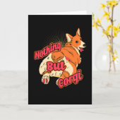 Nur Corgi Dog Karte (Gelbe Blume)